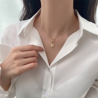 vòng cổ Mặt Ổ Khóa Nhỏ Phong Cách Hàn Quốc Cá Tính Cho Nữ