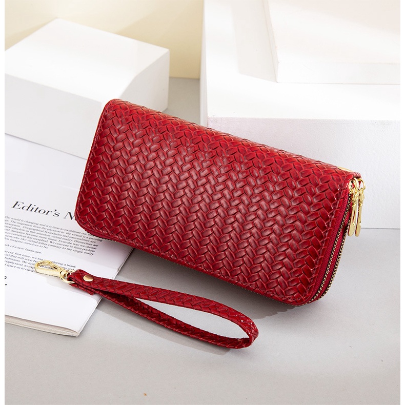 Ví da Chuwanglin dáng dài thời trang cho nữ