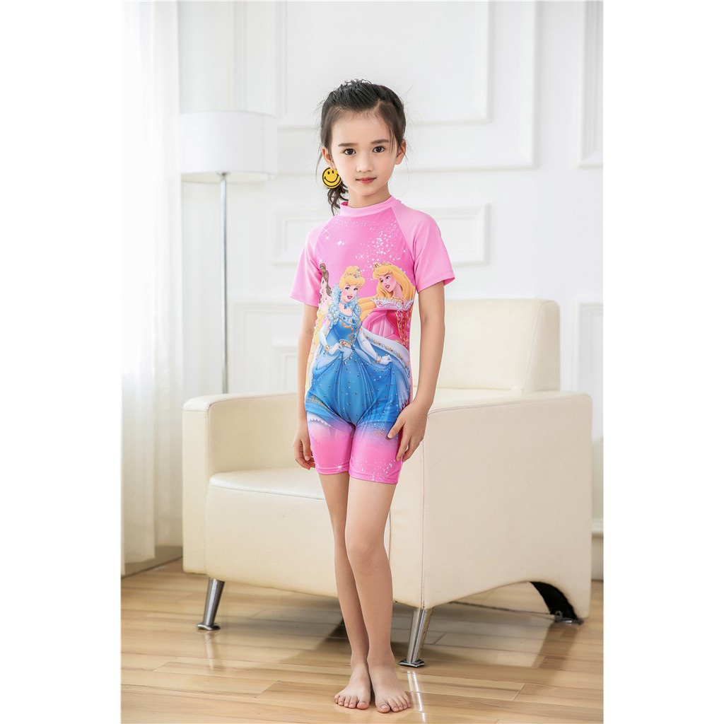 Bộ đồ bơi phong cách Hồi giáo hình Hello Kitty / Elsa dành cho bé gái