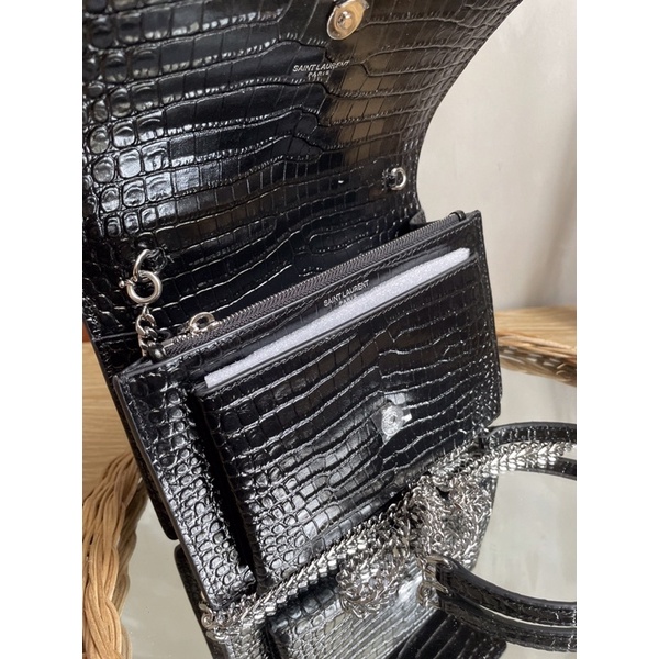 Túi Y s l nắp gập mini da bóng size 20cm full box