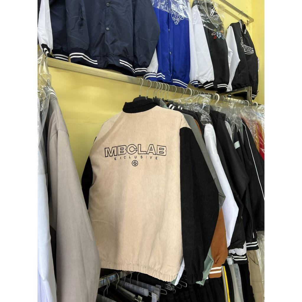 Áo khoác bomber nam BMO - chất vải nhung gân lót dù - SHOP TAHAYA hoàn xu xtra