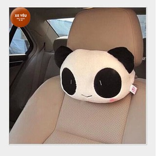 Gối tựa đầu, tựa lưng ô tô⚡️freeship⚡️gối kê cổ hình gấu trúc dễ thương cho ô tô xe hơi