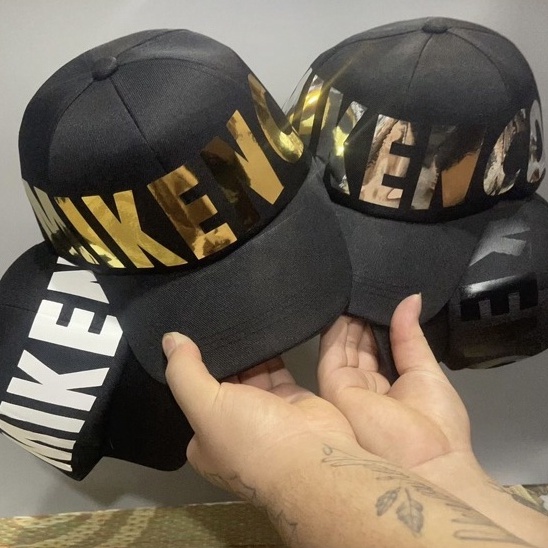 Mũ lưỡi trai MC Phản Quang Tráng Gương Chữ Màu BIGOMALL - Nón lưỡi trai chất vải kaki dày dặn