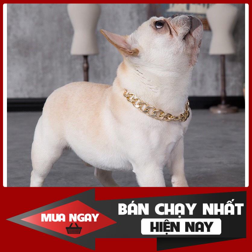 Đủ Size - Vòng cổ mạ vàng cho chó mèo siêu cool ngầu 0