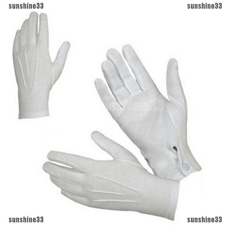 Bao tay cotton phụ kiện tiện dụng màu trắng chất liệu mềm mại