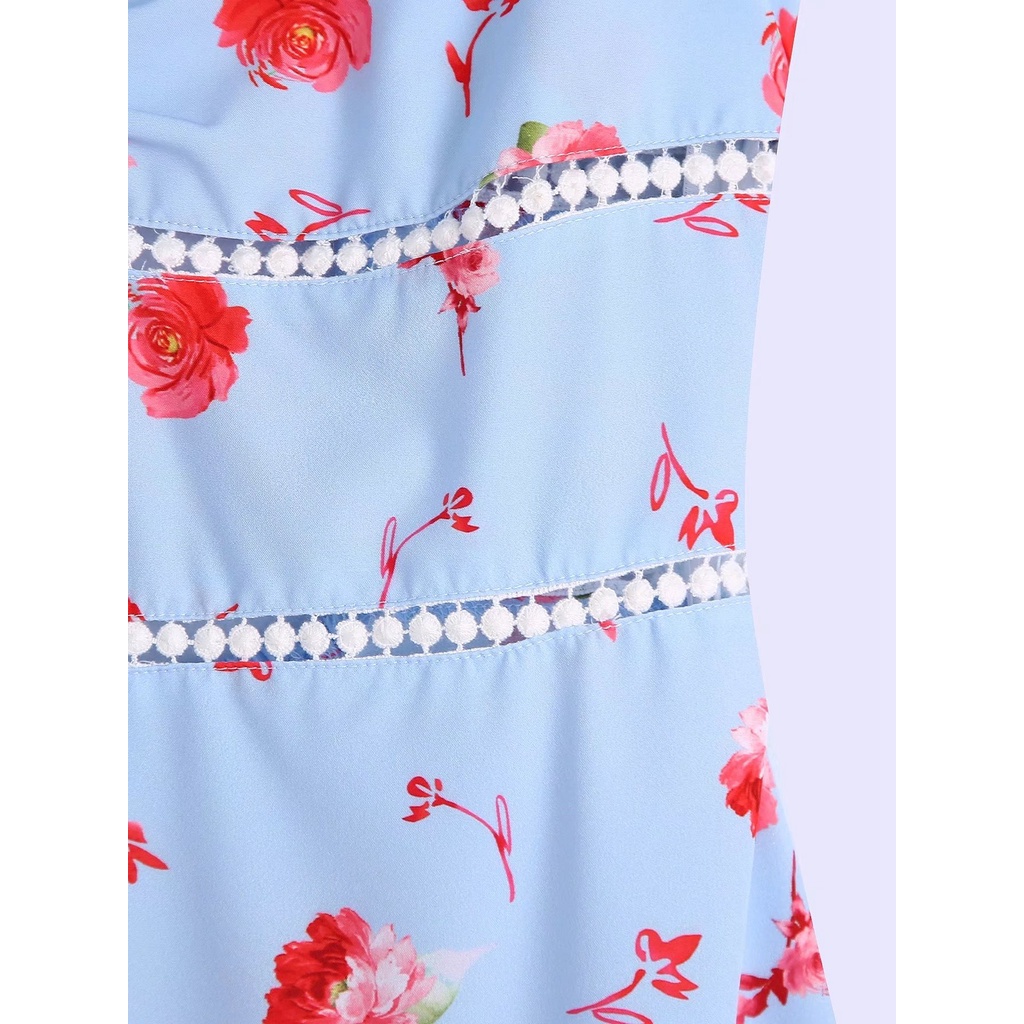 Đầm Zara 2 dây hoa tím DH34HDG42N8 Hot