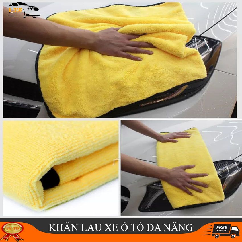 Khăn lau xe ô tô đa năng thấm nước không xù lông Microfiber-ĐỒ CHƠI Ô TÔ DUY HIẾU