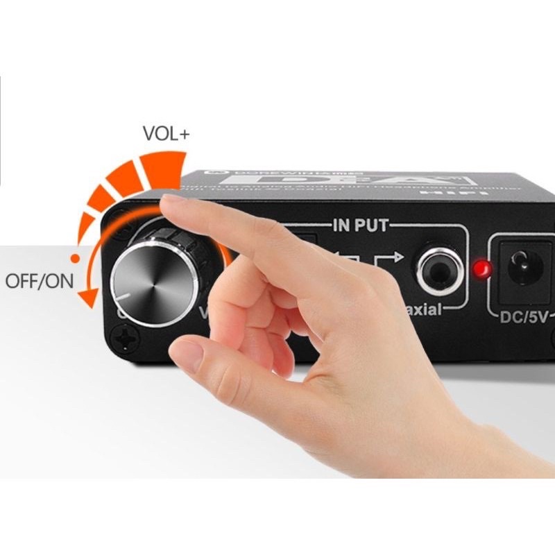 Bộ chuyển đổi quang âm thanh Optical HIFI sang AV Audio Cao Cấp có nút chỉnh âm lượng cao cấp [ kèm dây quang ] DM9971