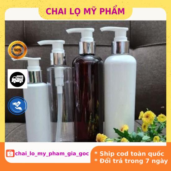 Chai Chiết Mĩ Phẩm ❤ GIÁ TỐT NHẤT ❤ Chai nhựa pet vòi nhấn sữa tắm Xi bạc,vàng 100ml 150ml 200ml 250ml chiết mỹ phẩm .