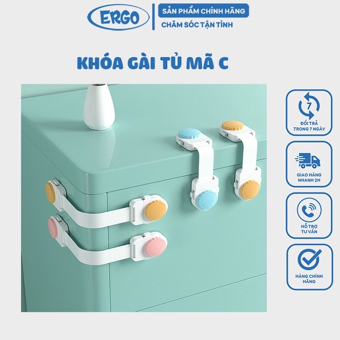 Khóa gài tủ mã C ngăn bé bị kẹp và trầy tay