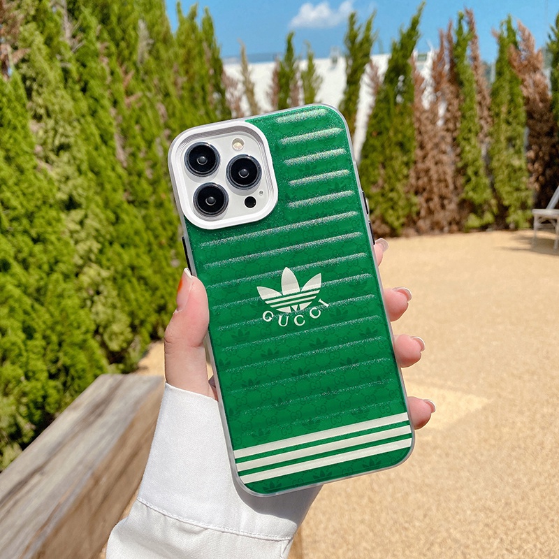 Ốp Điện Thoại Adidas X GUCCI Họa Tiết Kẻ Sọc Sang Trọng Cho iphone 13 Pro Max i13 13pro 11ProMax i11 X XR Xs Max 12Pro 12 Pro Max