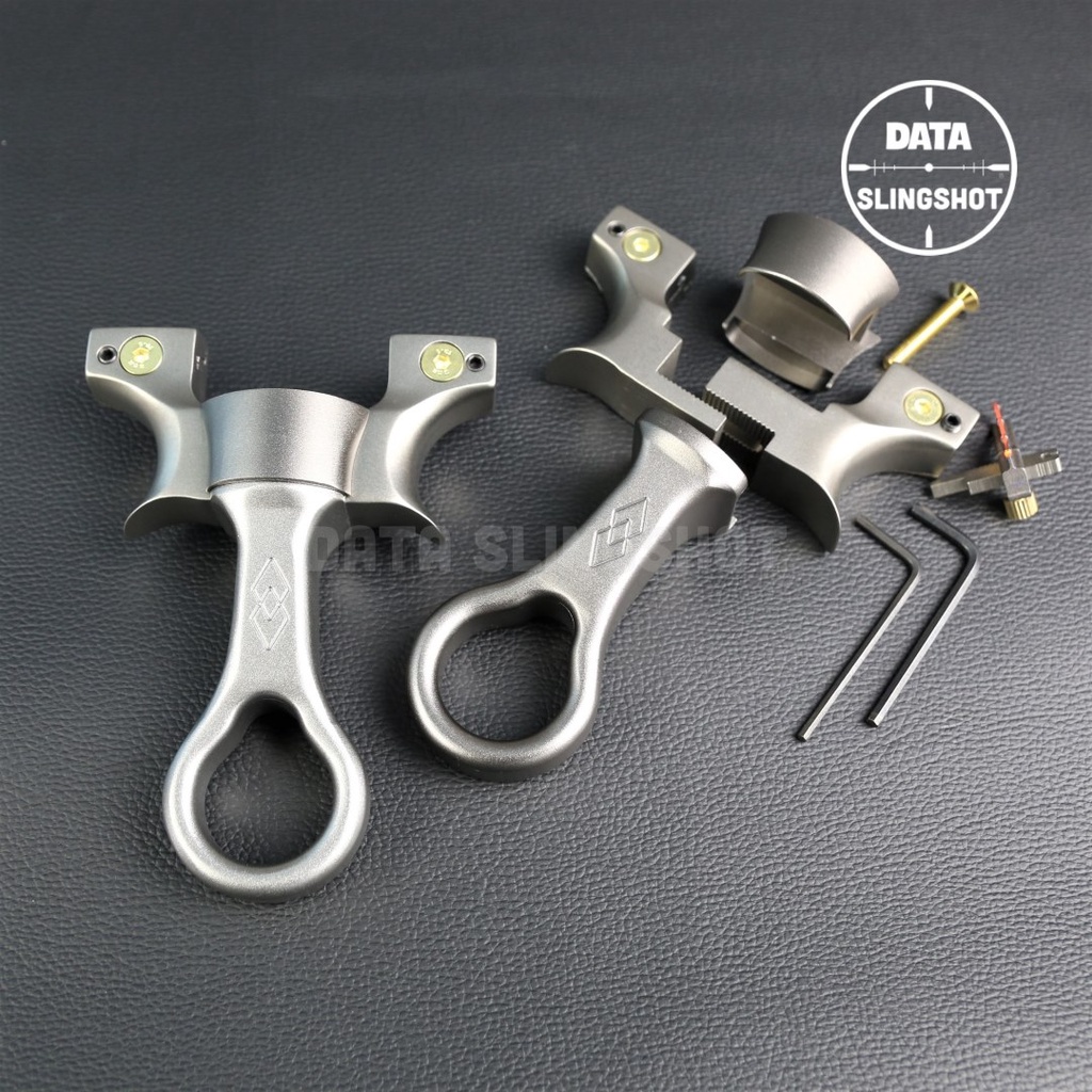 Ná Cao Su Small Fish Cánh Chạc Titan Di Động 75 tới 85 Cán Nhôm - Chạc kẹp - DATA SlingShot