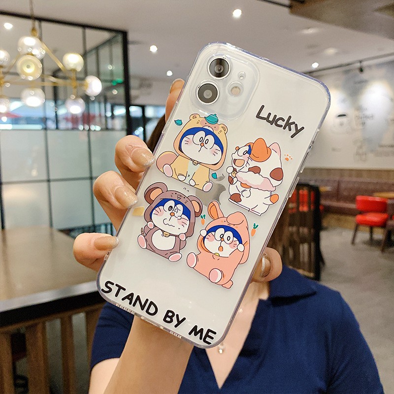 Ốp Iphone Trong Suốt In Hình Doremon Cho Iphone 12 Pro Max Đến 7 Plus