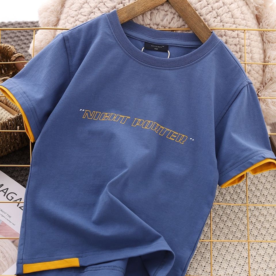 Áo Thun Cotton Trơn Tay Ngắn Cổ Tròn Dành Cho Bé Trai 2022