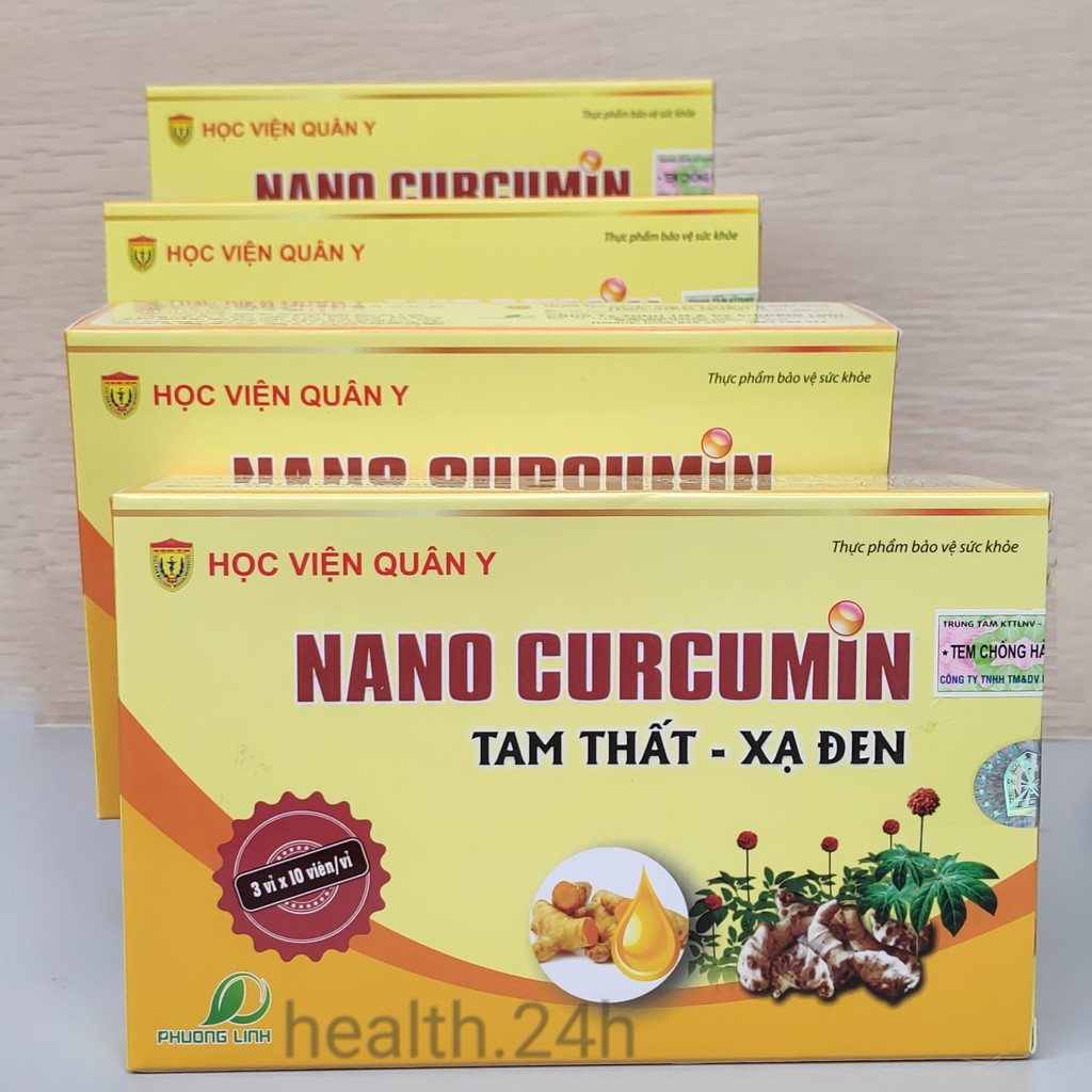 [CHÍNH HÃNG] Nano Curcumin Tam Thất Xạ Đen HVQY (30 viên)