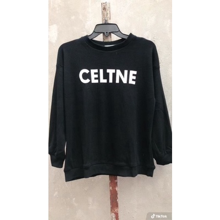 Áo len ❤️ FREE SHIP ❤️ Áo len CELTNE nữ  đen siêu HOT , dáng rộng hàng thiết kế cao cấp dày dặn sang trọng , cá tính
