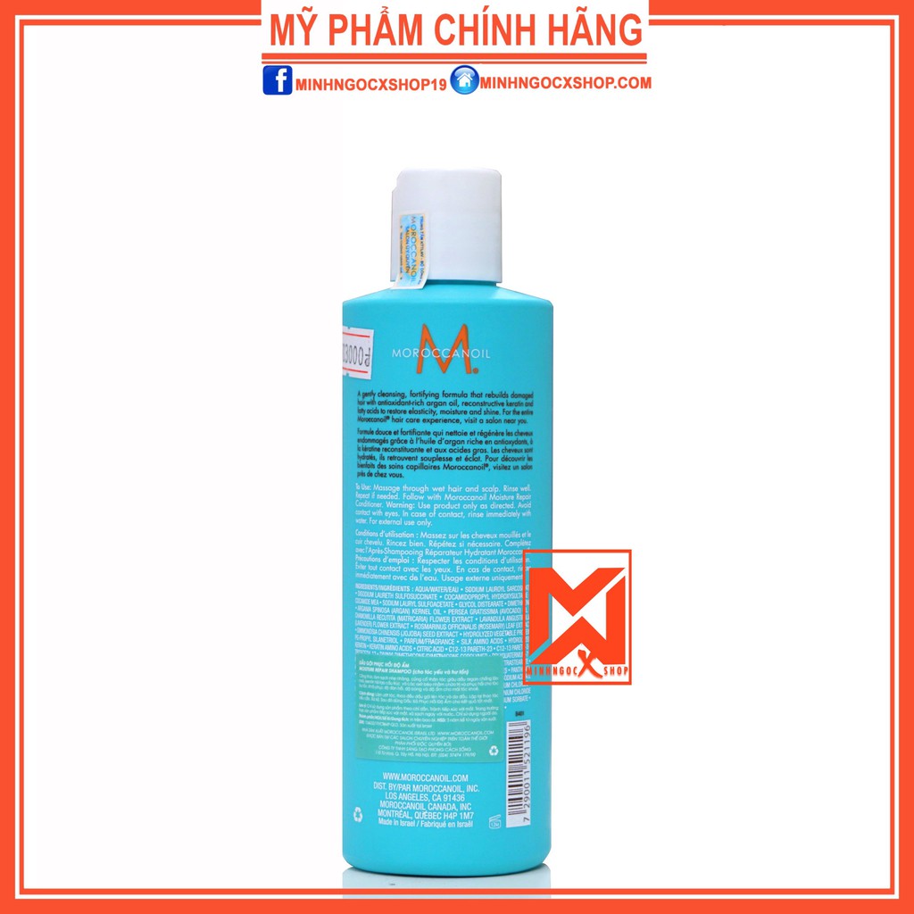 ✅[ MOROCCANOIL ] DẦU GỘI PHỤC HỒI ĐỘ ẨM MOROCCANOIL REPAIR 250ML CHÍNH HÃNG