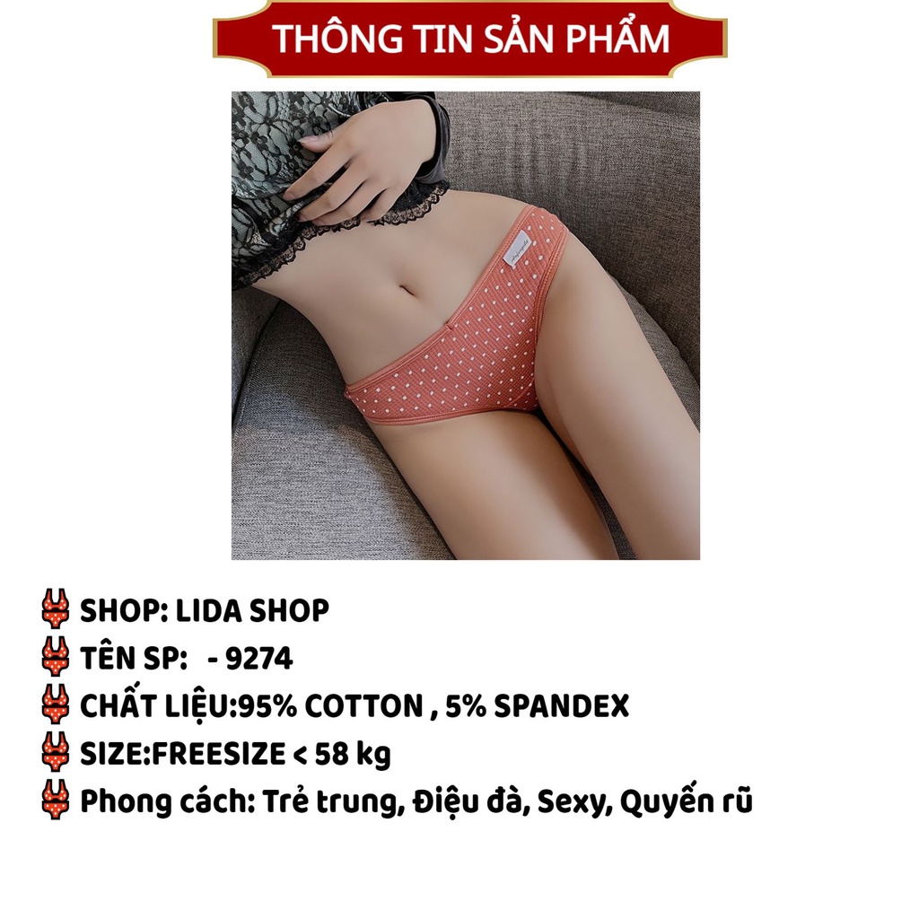 Quần Lót Lọt Khe - Quần Lọt Khe Nữ cạp chữ V chấm bi cá tính mã 9274