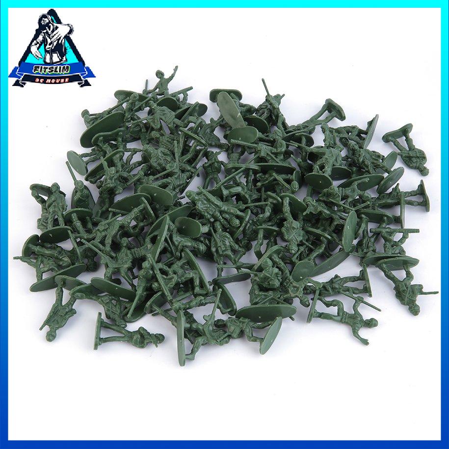 100 cái / gói Quân sự Đồ chơi bằng nhựa Người lính Quân đội Người đàn ông Hình 12 Tư thế Quà tặng [8/2]