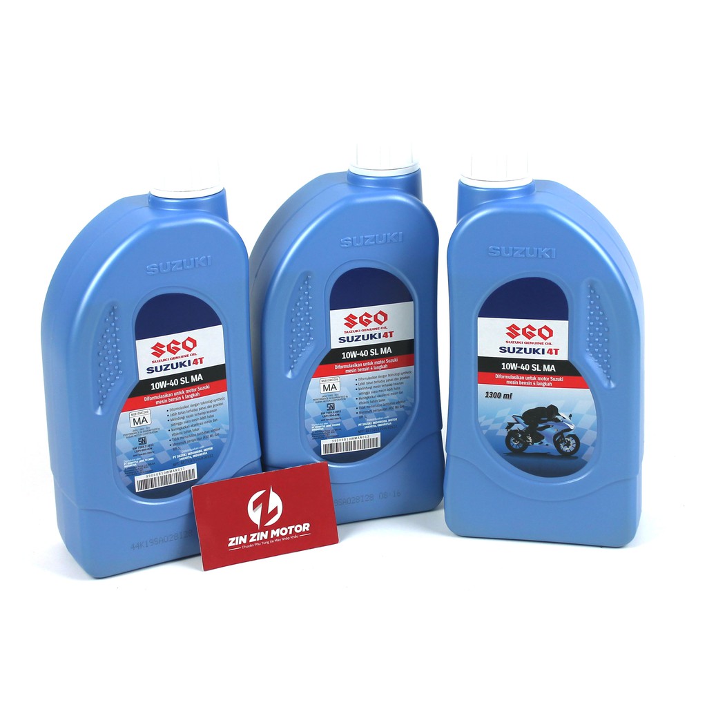 Nhớt Suzuki Indonesia 1300ml (1 Lít 3) Cho Raider Fi, Satria Fi, Gsx R150, Gsx S150, Bandit 150, Raider Xăng Cơ.