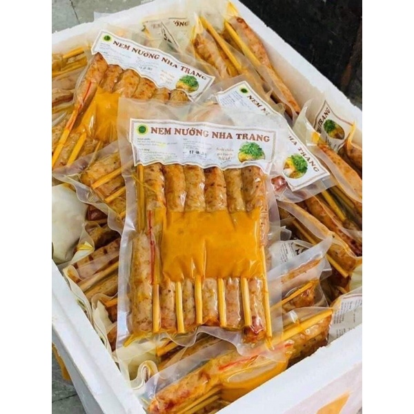 (SBFoods-CHUYÊN SỈ) Nem nướng Nha Trang kèm nước chấm 12 cây