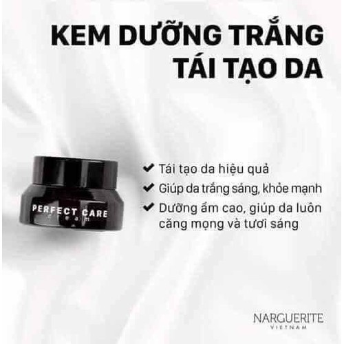 Combo dưỡng trắng, tái tạo da ban đêm chiết xuất dịch ốc sên Perfect Care Narguerite (1 Nước hoa hồng + 1 Serum + 1 Kem)