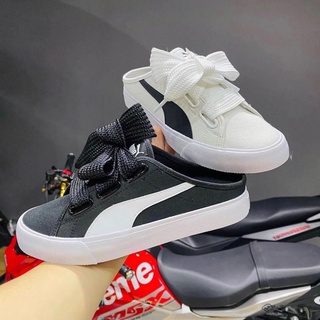 [ Chính Hãng ] Giày Lười Nữ Puma Bari Mule Ribbon Nơ Đen / Trắng / Hồng ( 382331 - 01 / 03 / 04 ) | PiuPiu Authentic