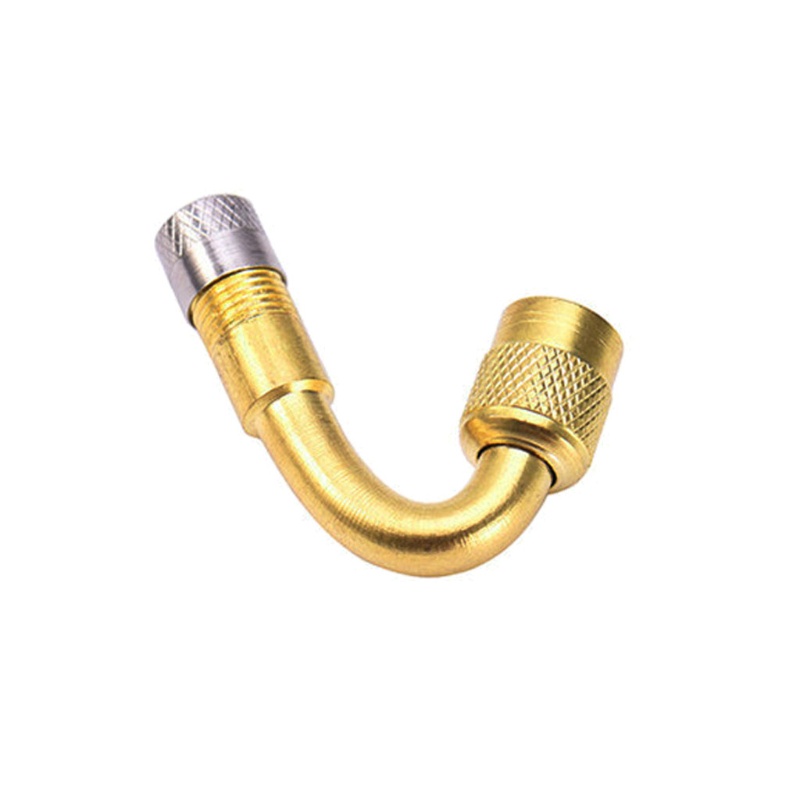 1 Van Lốp Xe Bằng Đồng Thau 45 / 90 / 135 Độ Kèm Đầu Nối Dài Cho Xe Tải / Xe Máy