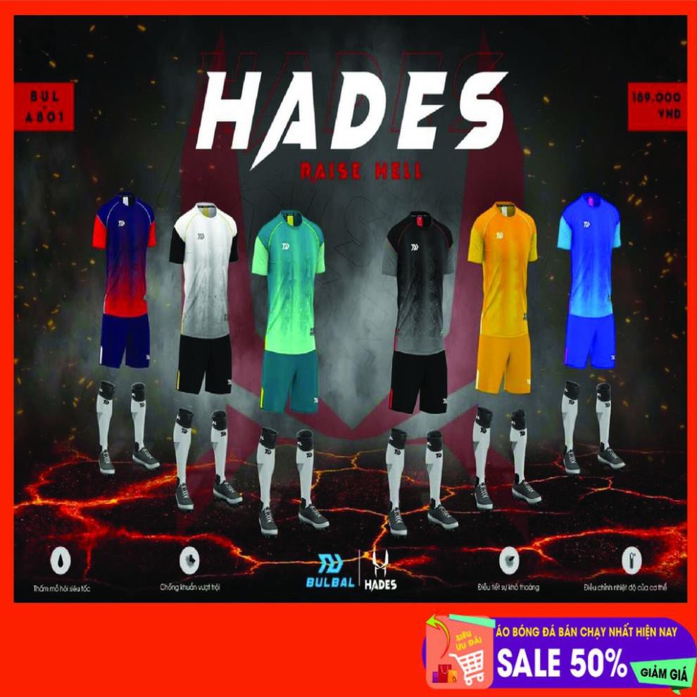 Bộ áo bóng đá không logo Bulbal Hades sẵn kho, giá tốt