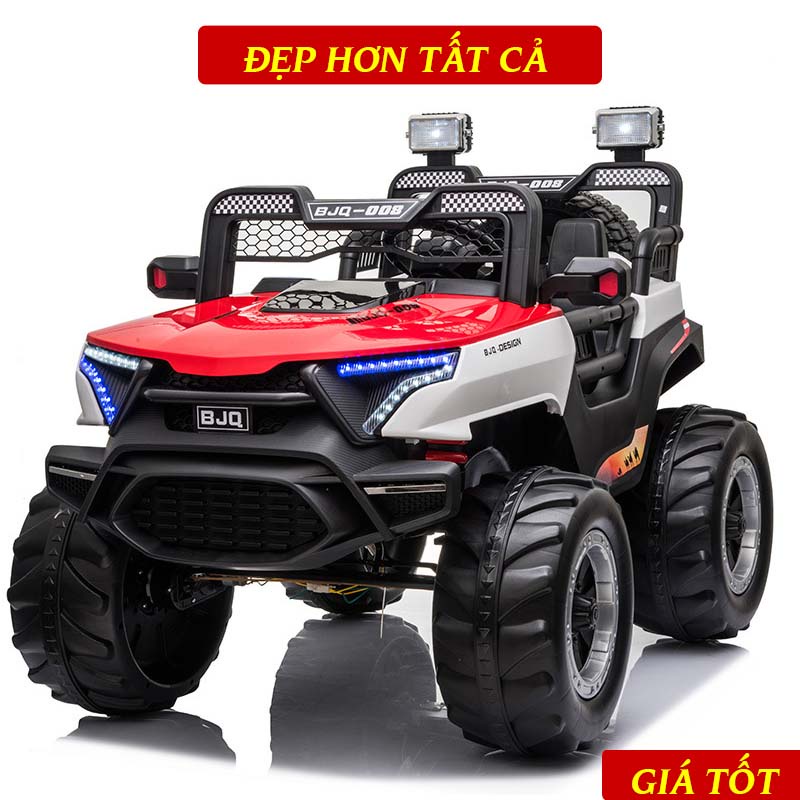 Xe Ô Tô Địa Hình Điện Trẻ Em BJQ 008 Cực Ngầu, Siêu Khỏe, 2 Chỗ Ngồi, Full Chức Năng, Tự Lái & Điều Kh