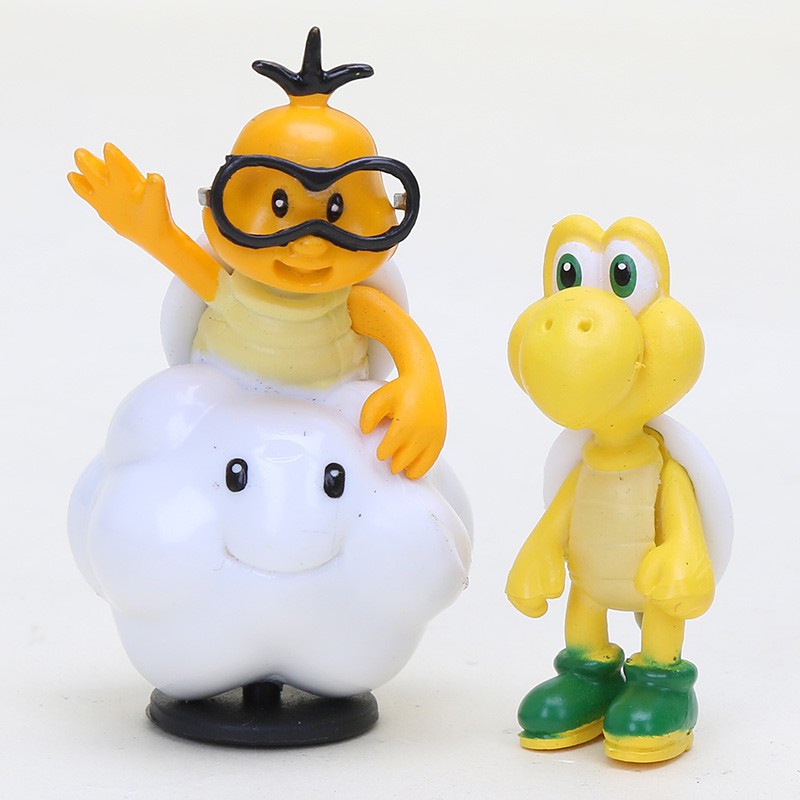 22 tượng PVC 3-7cm Mario Luigi Wario Toad Bowser Yoshi Peach Daisy Goomba Koopa Super Mario Bros