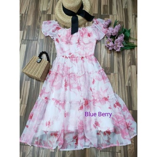 Váy bẹt vai hồng sz M