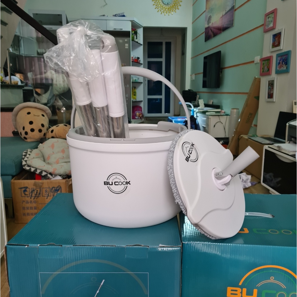 [ TẶNG THÊM BÔNG LAU SÀN] Bộ lau sàn nhà Bu- Cook , mẫu mới nhất 2021