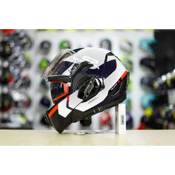 Nón bảo hiểm fullface Lật Hàm LS2 FF900 Valiant II Trắng Đỏ Bóng Citius ( POC HELMETS VIỆT NAM ) BẢO HÀNH 24 THÁNG