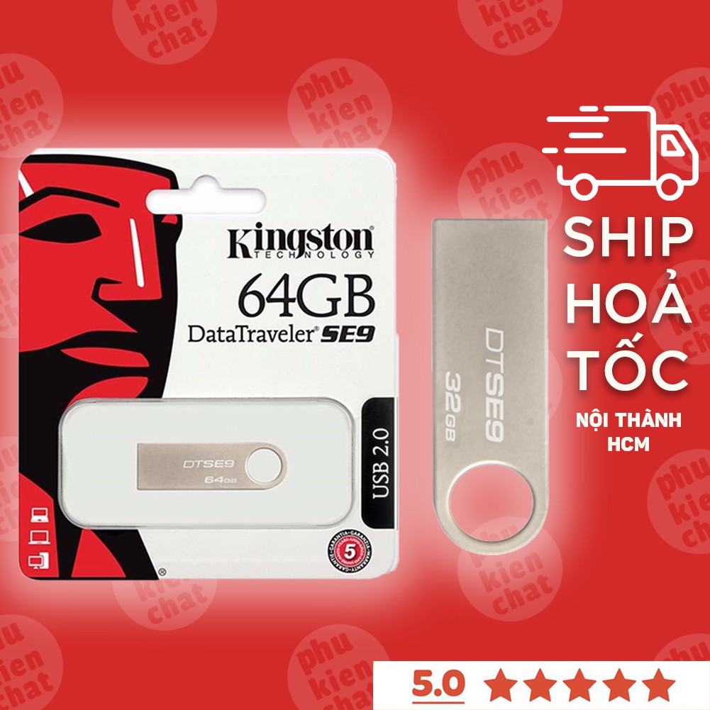 [Mã ELFLASH5 giảm 20K đơn 50K] USB Kingston 4GB/8GB/16GB/32GB/64GB - Chống Nước Vỏ Kim Loại - Bảo Hành 12 Tháng