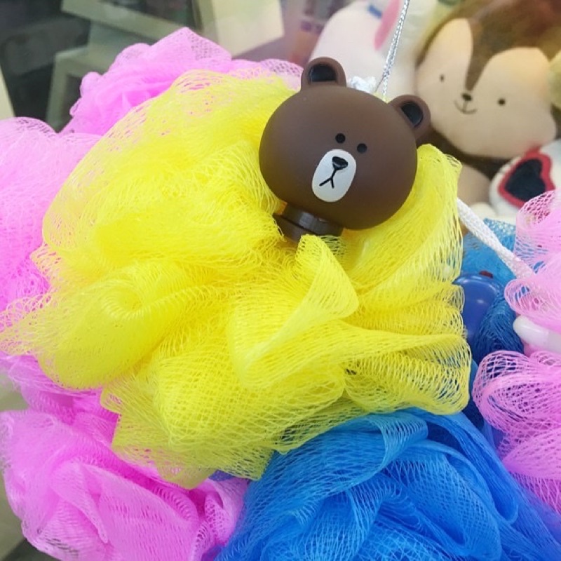 Bông tắm nhiều mẫu Gấu Thỏ Brown Cony Line