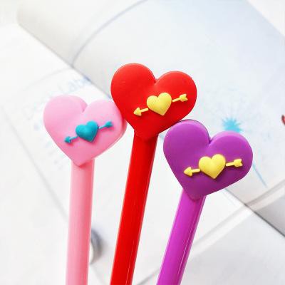 bút trái tim xoay D247 cute dễ thương viết mực gel