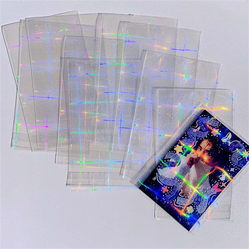 Miếng Dán Bảo Vệ Bưu Thiếp Thẻ Bài Trong Suốt Họa Tiết Hoa Anh Đào Holographic