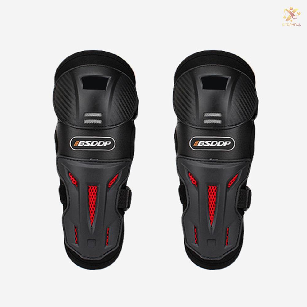 ET 4Pcs Adult Knee Pads Elbow Pads Adjustable Knee Cap Pads Protector Elbow Armor for Motorcycle Cycling Racing