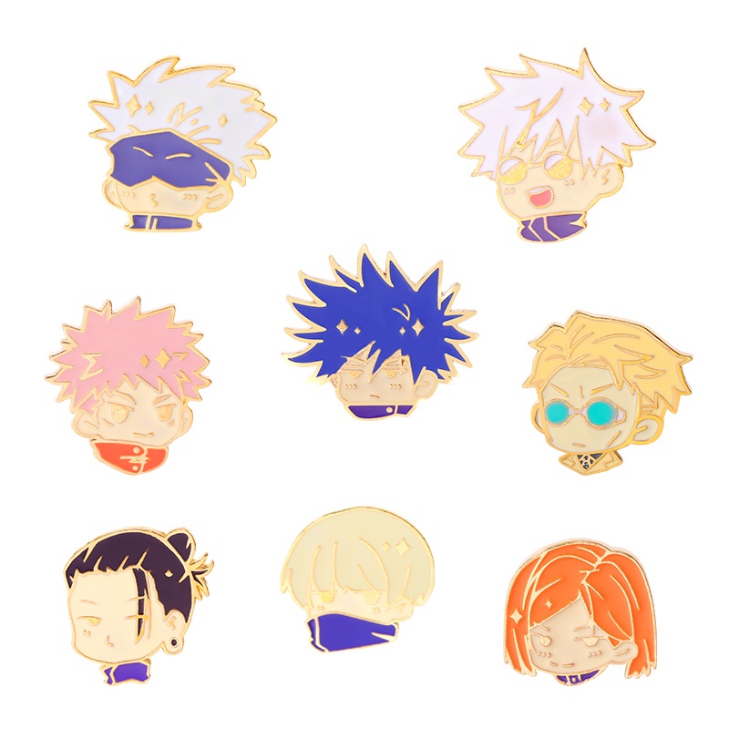 Ghim cài QIHE JEWELRY nhân vật anime Jujutsu kaisen thích hợp gắn balo làm quà tặng bạn bè