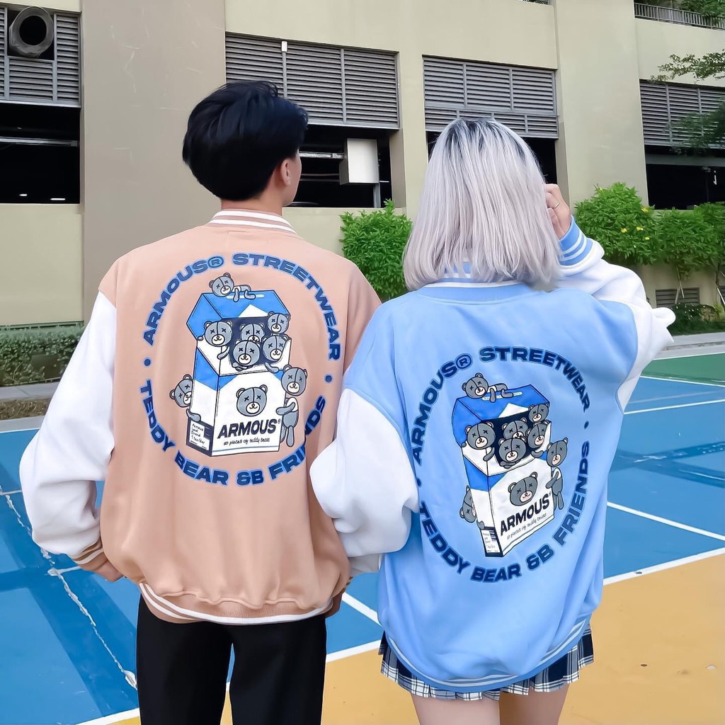 Áo Khoác Nỉ Bông Cardigan Unisex Nam Nữ Form Rộng | in Gấu Armous TEDDY Ulzzang 𝐍𝐔𝐏𝐀𝐊𝐀𝐂𝐇𝐈