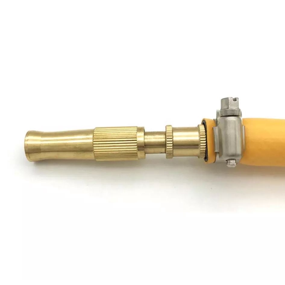 (kèm đai thiết) Đầu vòi xịt tăng áp đa năng mini chất liệu đồng tưới cây, rửa xe, vệ sinh sân vườn, nhà cửa - QM.PK095