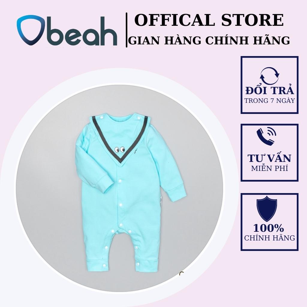 Body bé trai, bộ quần áo thu đông kèm yếm chất liệu cotton 4 chiều cho bé yêu từ 0- 24 tháng tuổi Obeah