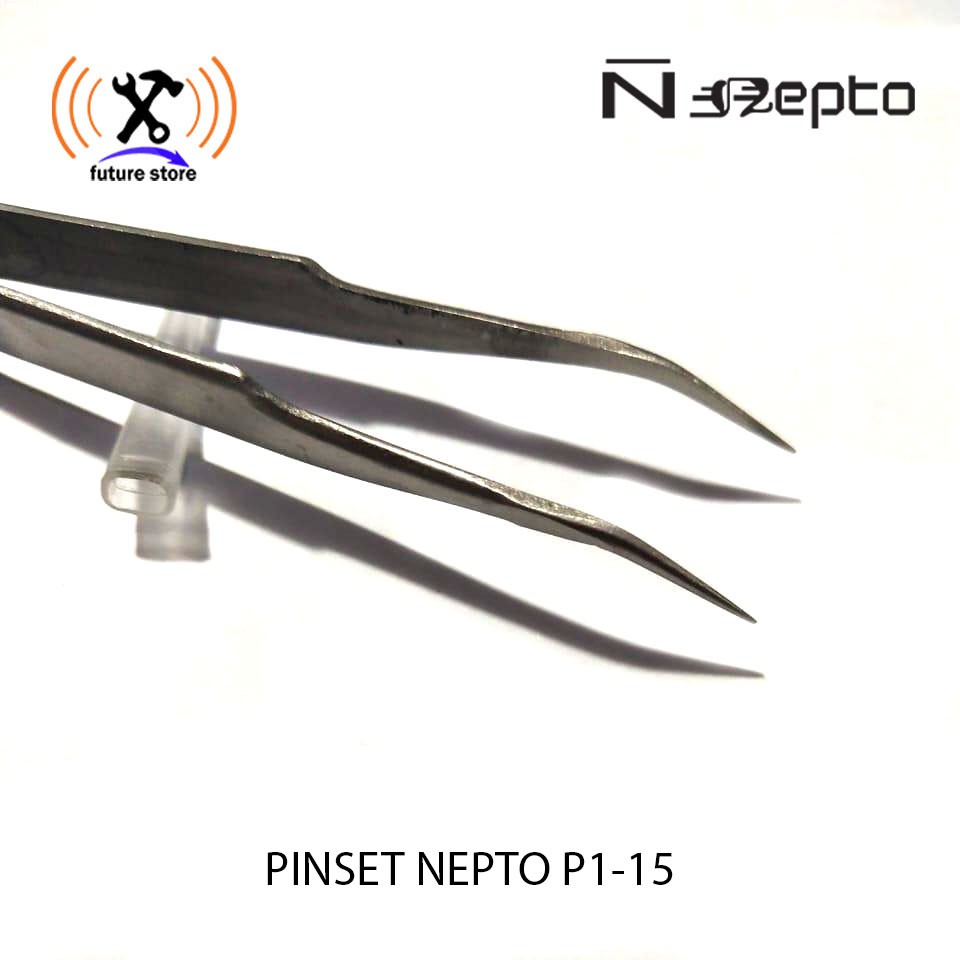 Nhíp đầu nhọn/ mũi nhọn xoắn bằng bạc Nepto P1-15