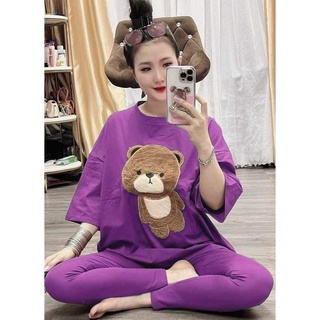 Set Bộ Cotton Quần Dài Siu Xinh - Mẫu Mặc SP Thật