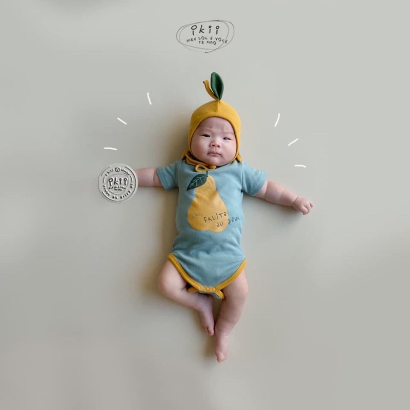 Set suit body kèm mũ trái lê Ikii
