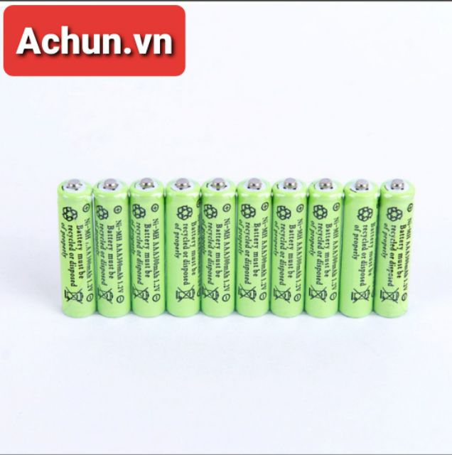 PIN SẠC Ni-MH AAA 600mAh - 1.2V kích thước 44x10mm