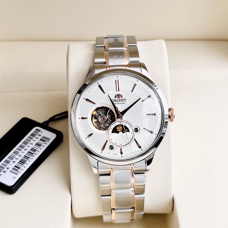 Đồng hồ đôi nam nữ dây thép Orient Automatic RA-AS0101S10B RA-KB0001S10B New Model 2021