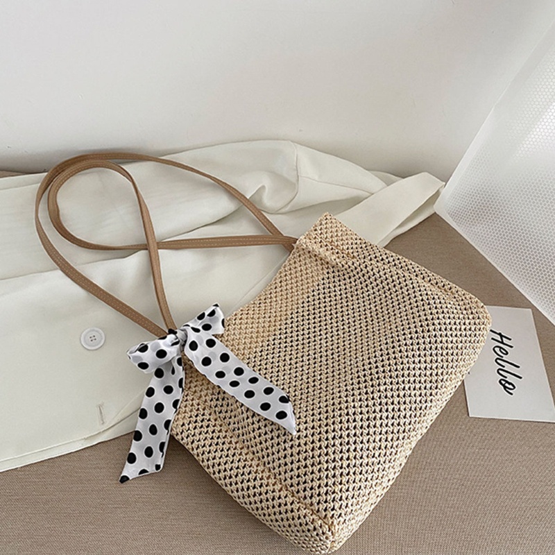 Túi Xách Cỡ Lớn Phối Ruy Băng Lụa Phong Cách Vintage