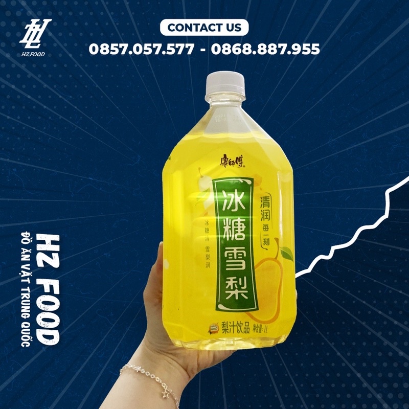 Nước lê ép, nước trái cây hoa quả tươi đủ vị chai 1 lít